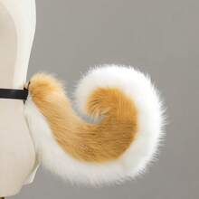 Conjunto de Orelha e Cauda para Halloween, Natal, Festa de Ano Novo, Conjunto de Orelha e Cauda de Cachorro, Cauda de Shiba Inu, Adereços de Cosplay, Orelha e Cauda de Animal Realista de Shiba Inu - Shiba Inu - Visão 11