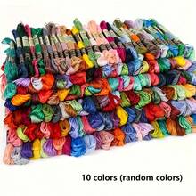 50pcs/100pcs 50 Colors/100 Colors 6-Strand 8m Cross Stitch Embroidery Thread, Handmade Weaving DIY Colorful Embroidery Thread, Polyester Cotton Thread (Random Color) - Set A - View 15