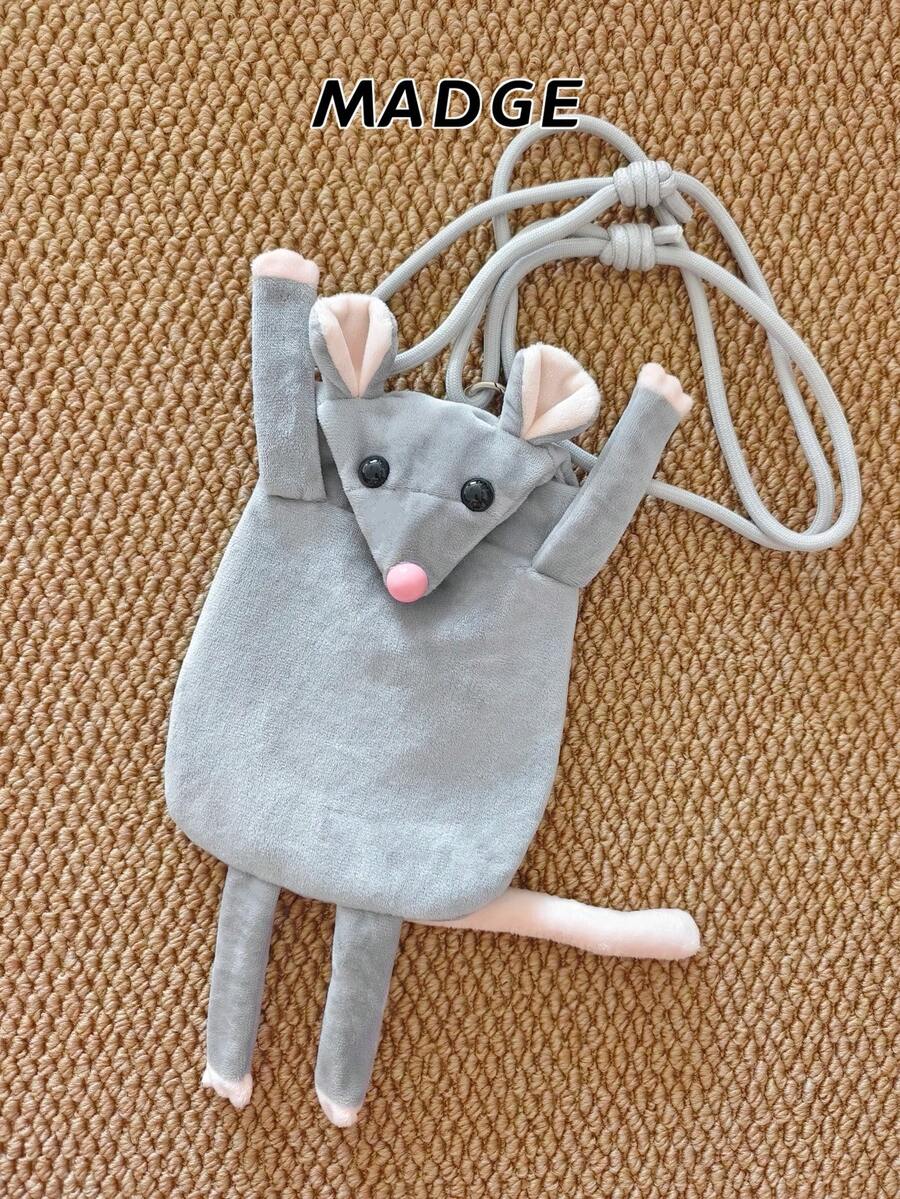 Creative Mouse-Shaped Crossbody Bag, Women's Shoulder Bag, Phone Bag, Personalized Coin Purse, Small Storage Bag, Adjustable Shoulder Strap Length
