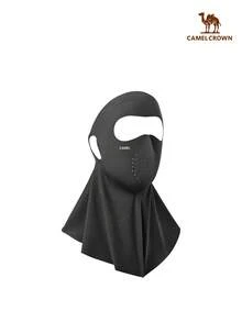 CAMEL CROWN 女士防晒面罩，夏季骑行驾驶防紫外线防尘耳挂式面罩，清凉透气，阻挡紫外线 - 幻影黑 - 查看 2