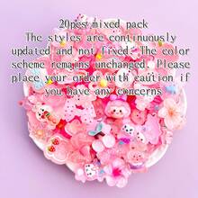 20pcs Mixed Transparent Color Animal & Flower Shaped Flat Back Decals, Suitable For Scrapbooking, Wedding Stickers, Buttons, Earrings, Hair Accessories, Mini Jewelry Findings, Craft Decoration (Jewelry Making For Adults Aged 14+) - Multicolor - View 17