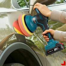 ONEVAN Car Polishing Machine,7000 RPM Cordless Polisher,Electric Cars Polish Machines Adjustment 6 Speed Auto Detailing Tool For 18V Battery (Battery And Charger Not Include) - UK Plug(220-240V) - View 7