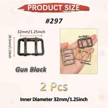 SinHo Double Prong Buckle Replacement, 2pcs Zinc Alloy Buckle, High-Quality Metal Strap Hardware, Ideal For Bags & Belts, Leathercraft Accessory - Multicolor - View 20