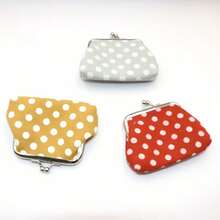 1pc Women's Polka Dot Coin Purse - Small Wallet With Lock Compartment, Cute Polka Dot Lipstick Bag Suitable For Daily Shopping, Travel, Party Gift - Multicolor - View 7