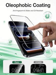 2pcs Full Coverage High Definition Tempered Glass Screen Protector, Anti-Drop Anti-Collision Anti-Fingerprint, High Hardness Material Effectively Resists Daily Wear And Tear, No Scratches When Placed In Backpack Or Contacting Hard Objects, Compatible With IPhone 18 Pro Max/18 Pro/17e/17 Pro Max/17 Pro/17 Air/17/16 Pro Max/16 Pro/16 Plus/16/15 Pro Max/15/14/13/12 And Other Models - Clear - View 2