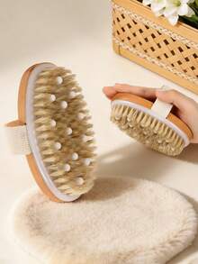1pc Soft Bristle Body Brush With Massage Nubs, Exfoliating Body Brush For Dry Skin - Multicolor - View 4