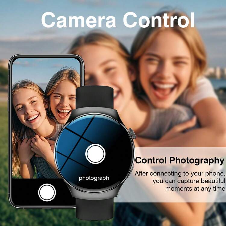 Multifunctional Smart Watch With Wireless Calling, Camera Control, Music Playback, Customizable Wallpaper, Fitness Tracking, Designed For Android/ Users, Ideal Gift Choice - Multicolor - View 4