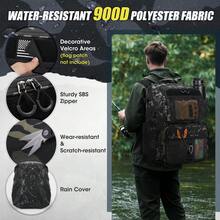 NEWHEY 45L Fishing Backpack With Rod Holder And Waterproof Rain Cover, 900D High-Strength Adjustable Compartment Fishing Gear Storage Bag - Men's/Dad's Gift - Multicolor - View 11