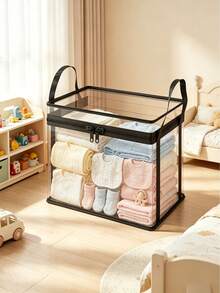Transparent Zipper Doll Storage Box, Portable Visible Organizer Bin, Suitable For Plush Toys, Baby Supplies, Children's Miscellaneous Items - Multicolor - View 6