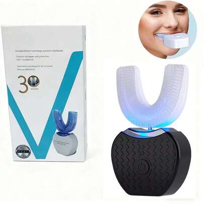 New Rechargeable Luxury Smart 360 Electric Toothbrush With U-Shaped Automatic Soft Brush Featuring LED Blue Light