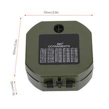 Professional High-Precision Outdoor Compass, Fluorescent, Waterproof, Multifunctional For Various Occasions, Such As Geological Prospecting, Orientation, And Outdoor Activities - Army Green - View 3