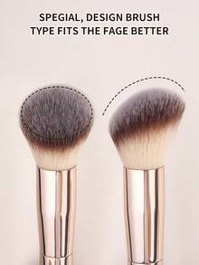MAANGE 2/16pcs Professional Aluminum Tube Makeup Brush Set With Makeup Bag And Synthetic Bristles/Ultra-Soft Makeup Brushes. Suitable For Foundation Brush, Concealer Brush, Eyeshadow Brush, Eyebrow Brush, Blending Brush, Highlighter Brush. Made Of Soft Fiber Material, Gentle Touch And Non-Irritating To Skin, Suitable For Powder, Liquid And Cream Cosmetics, Ideal For Daily Use And Travel, Perfect Gift Choice For Makeup Accessories. - Gold - View 10