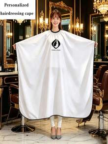 Custom Logo& Pattern Barber Cape, Hair Cutting Cape Anti-Hair Sticking, Professional Hairdressing Apron For Salon, Hair Dyeing, Oil & Home Use, 4 Colors Available - Multicolor - View 8