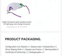 ROCKBROS 1pc Snake Skin Pattern Photochromic Cycling Glasses, Lightweight Windproof Fashion Accessory Suitable For Running, Hiking, Cycling, Camping, Photography And Other Outdoor Activities - Multicolor - View 12