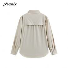 Phenix Men's Outdoor Long Sleeve Shirt 2026SS New Loose Fit Elastic Breathable Shacket - Light Sand - View 7