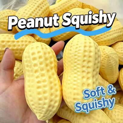 Realistic Peanut Squeeze Toy, Elastic Hand Squeeze Stress Relief Toy, Office Classroom Stress Relief Toy, Birthday Party Gift Bag Filler