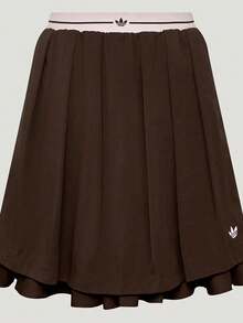 Adidas Originals Women's SPORTS SKIRT Knitted Mini Skirt KX6895 - Brown - View 1