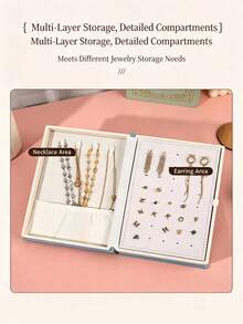 KYPHIREL 1pc Jewelry Set (A Complete Romantic Set For Her) Vintage Minimalist Ring Necklace Bracelet Jewelry Set, Gold Jade, High-End Velvet Storage Box, Jewelry Display Props, Wedding Gift Essential, Valentine's Day Back To School Season - Magic Book - View 9
