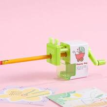 Hand-Crank Pencil Sharpener, Effortless Handheld Colored Pencil Sharpener, Ergonomic Hand-Crank Design, Suitable For School, Home And Artists - Square - View 5