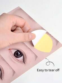 2 Sheets/8 Pairs, Simulated Eye Shaped False Eyelash Practice Stickers, Eyelash Grafting Practice Cardstock, Specialized Training Tool For Eyelash Beauty For Novice Simulated Eye Learners - Multicolor - View 7