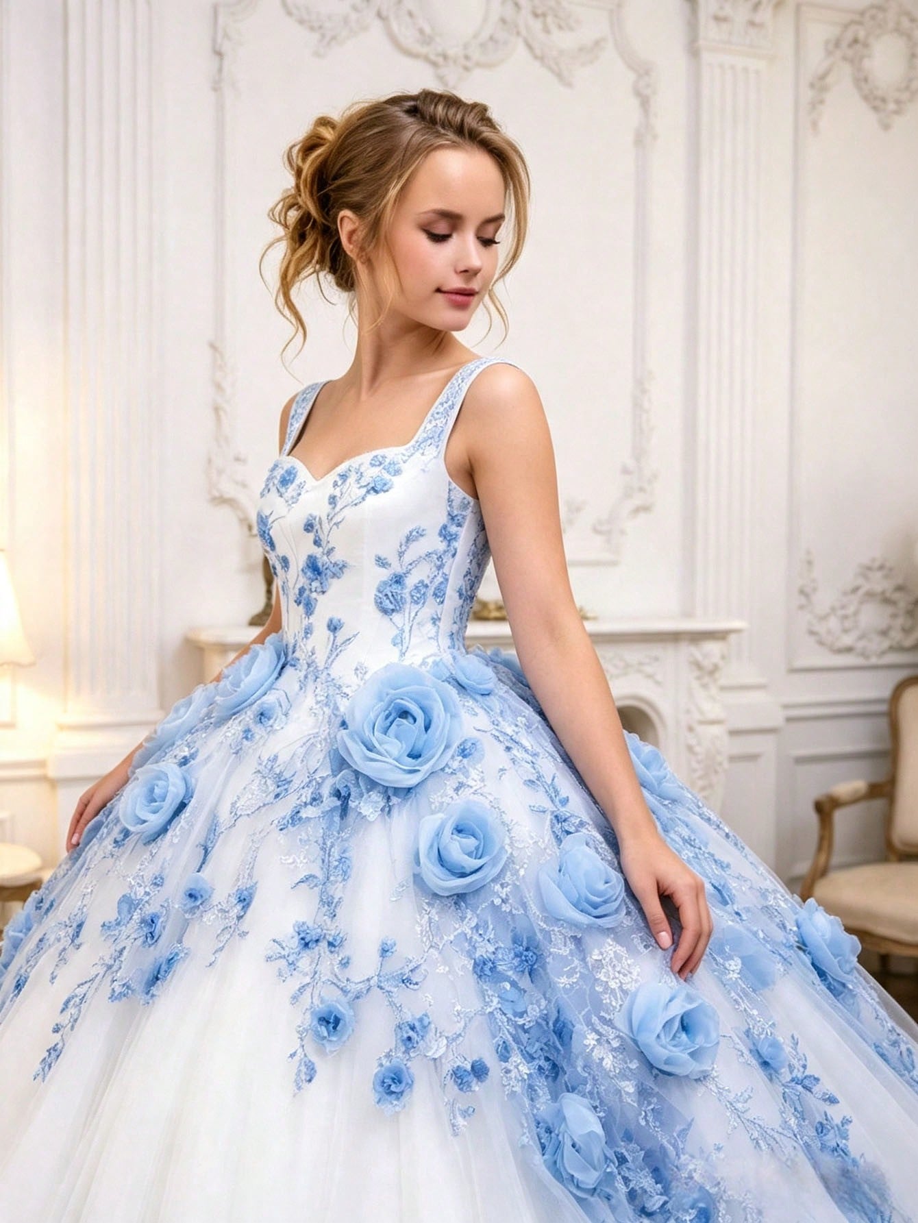Elegant Ball Gown Skirt Flower Girl Dress  Sleeveless For Wedding Pageant Birthday Formal Evening Ceremony - image - 3