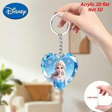 Disney Frozen Elsa Women's Creative Keychain Elsa Heart Cute Heart Keychain Decoration - Bag Pendant, Car Key Ring, Rearview Mirror Hanging Ornament - Suitable For Father's Day, Easter, Halloween, Christmas, Birthday, Back To School Season Gifts Cute Keychain, Women's Keychain, Key Chain, Keychain Pendant, Women's Car Accessories, Back To School, Mexico - Multicolor - View 5