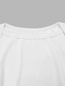 SAOYANGYU Atasan Rajut Putih Wanita Lengan Panjang Kerah Perahu dengan Detail Kerut, Potongan Reguler, Pullover Slim Fit dengan Elastisitas Sedang, Cocok untuk Musim Gugur - Putih - View 9