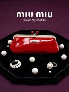 Miu Miu 優雅時尚大容量單肩包，適合通勤、旅行，生日與節日禮物 MIUMIU-GIFT-2 - 紅色 - 查看 7