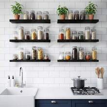 1pc Floating Wall Shelf, Wall Decor, Room Decor, Home Decor, Suitable For Bathroom, Living Room, Bedroom, Kitchen And Garage Wall Decor, Housewarming Gift, Suitable For Living Room, Bedroom, Kitchen And Bathroom And Other Multiple Scenes - View 11