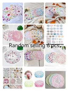 [High Quality Thickened & Oversized Shower Cap]Adjustable Printed Shower Cap, Reusable, With Elastic Band, Suitable For Women's Spa & Hair Salon Use - Thickened version - View 9