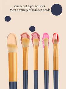 beauty glazed Multi-Color Eyeshadow Palette With 5 Makeup Brushes, Matte Glitter Shimmer Multi-Function Blush Contour Highlighter, Long-Lasting Daily Date Party Makeup Gift Set, Suitable For Women And Girls - Multicolor - View 11