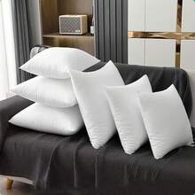 1pc Brushed Fabric Pillow Insert, Zipper Closure Removable & Washable, Ready To Use, Multiple Sizes, Microfiber Filling, Home Decor, Hotel, Sofa, Bedroom, Outdoor Halloween And Christmas Decorative Pillow Insert - Brushed Cotton Pillow Insert - View 7