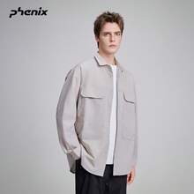 Phenix Men's Outdoor Long Sleeve Shirt 2026SS New Loose Fit Elastic Breathable Shacket - Light Sand - View 4