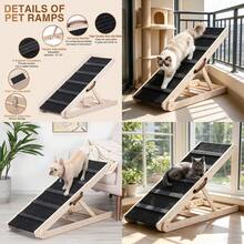 Adjustable 6 Heights Dog Pet Ramp Foldable Stairs Non-Slip Ramp For Car Bed Sofa - UK-c402601 - View 2