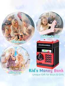 Salvadanella elettronica ATM per monete e contanti, scatola portamonete mini ATM per risparmio, giocattolo regalo per bambini e bambine dai 3 ai 12 anni, 3 4 5 6 7 8 9 10 11 12 anni - Multicolore - Visualizzare 5
