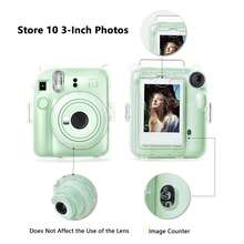 Mini 12 Compatible Transparent Protective Case With Back Pocket + Colorful Shoulder Strap, Clear Crystal Shell Protective Cover, Easy Installation PV Shell, Anti-Yellowing, Anti-Drop, Anti-Scratch Photography Camera Protective Accessory - View 3