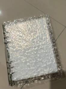 1pc Water Ripple Transparent Loose-Leaf Photo Album, Acrylic Transparent Storage Folder, Durable Material, Loose-Leaf Cover; Can Be Used As Notebook, Planner, Card Storage Album, Sticker Book, Photo Album, Stationery Gift, Suitable For Girls; Back To School, Halloween Gift Choice - Ring Binder - View 11