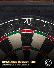 Wall Mount Sisal Bristle Dart Board Cabinet Set Built-In Scoreboard Complete Game Kit With 6 Steel-Tip Darts Indoor Entertainment For Game Room Bar Apartment - 1 - View 7