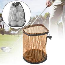 Bolsa para Pelotas de con Cierre de Cordón, Bolsa de Red para Pelotas de para Gimnasio, Viajes al Aire Libre NT1K - Naranja M - Ver 8