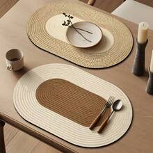 Kitchen Draining Mat, Home Dining Table Mat, Absorbent Mat, Countertop Dish Mat, Bowl & Plate Drying Mat, Coffee Mat, 3.6mm Thickness - Khaki Woven - View 1