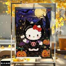 SANRIO 1 Peça Porta-Retrato de Mesa Acrílico Estilo Cartoon Criativo de Halloween, Cor Aleatória, Decoração para Casa, Sala de Estar, Quarto, Escritório, Dormitório de Estudante, Estação de Trabalho, Ornamento de Mesa Divertido, Decoração de Cena de Festa de Halloween, Presente Comemorativo de Feriado e Aniversário para Meninas e Melhores Amigas - Tamanho único - cor aleatória - Visão 2