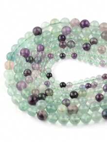 6/8/10mm Alxa Agate Natural Colorful Round Beads, For Jewelry Making DIY Necklace Bracelet Accessories - Multicolor - View 9