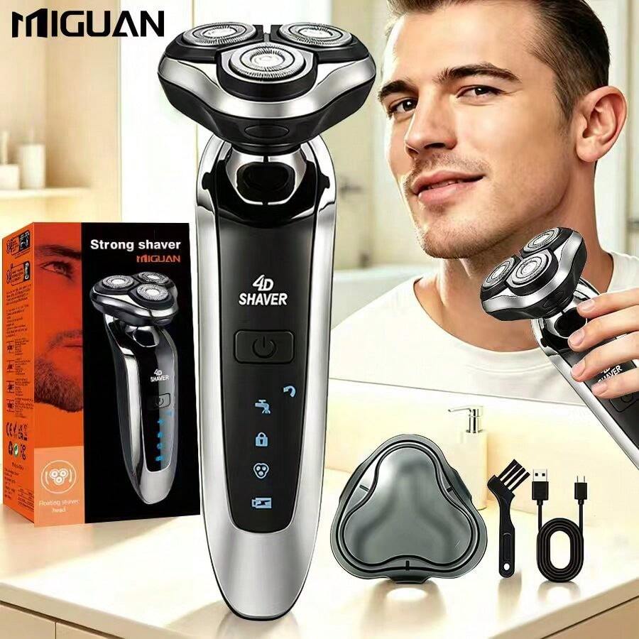 Men's Electric Shaver, Dry & Wet Use 3D Men's Electric Razor, Rechargeable Rotary Shaver, Father's Day Gift For Father, Dad, Husband, Boyfriend, Battery Capacity 600mAh
