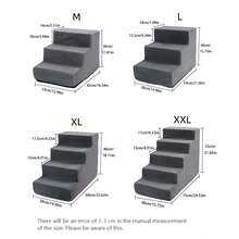 High Resilience, Easy-To-Clean Sponge Pet Stairs, Anti-Slip Fabric, Right-Angle Design, Easy To Use Up And Down, Protects Pet Joints, Multiple Sizes Availabledogs Stuff,Dog Ramp,Dog Bed - Multicolor - View 5