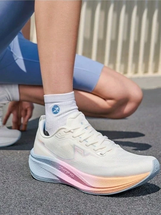 XTEP New Women's Running Shoes 3.0 Plus For Road Fitness Training (2000km) - White/Blue - View 1