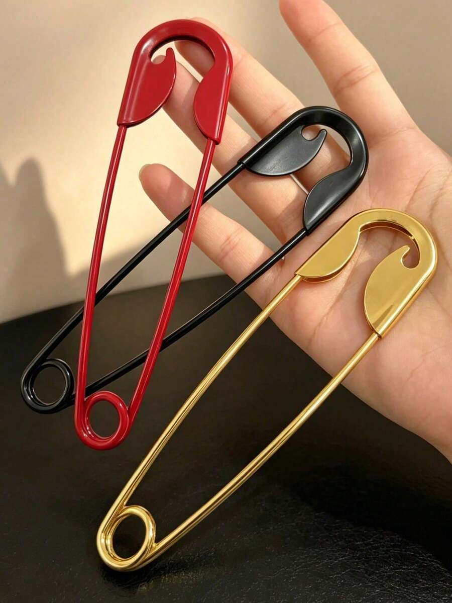 1/2/5/10件裝大號迴紋針造型金屬髮夾，球形飾品，適合日常使用、節慶、派對及其他場合