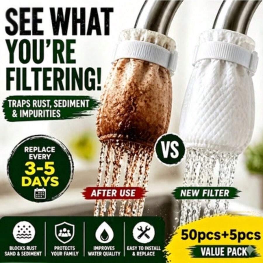 100pcs Faucet Filter Bags, 10pcs Zip Ties - Upgraded Version, Thicker Wall; Suitable For Home Kitchen Faucets, Can Remove Impurities, Filter Sediment, Rust And Heavy Metals. These Faucet Filter Bags Are Perfect For Home Use And Essential Travel Supplies!