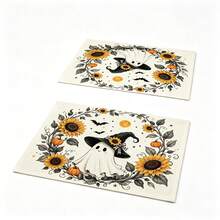 2 piezas Alfombrilla absorbente de tierra de diatomeas con patrón de fantasma de Halloween, alfombrilla de secado rápido y antideslizante para encimera de cocina, almohadilla resistente al calor para cafetera y taza/platillo, adecuada para encimera de cocina, mesa de comedor, decoración del hogar de otoño, regalo de inauguración de casa - Multicolor - Ver 8