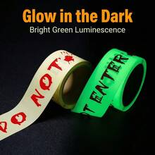 1pc New 2026 Halloween Glow-In-The-Dark Warning Tape Fluorescent Strip Decoration Caution Line Wall Sticker For Home Party - Multicolor - View 2