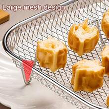 Air Fryer Rack Stainless Steel Stackable Grill Food Dehydrator Basket Air Fryer Accessory Cook Several Food  Mesh Basket - Square - View 6